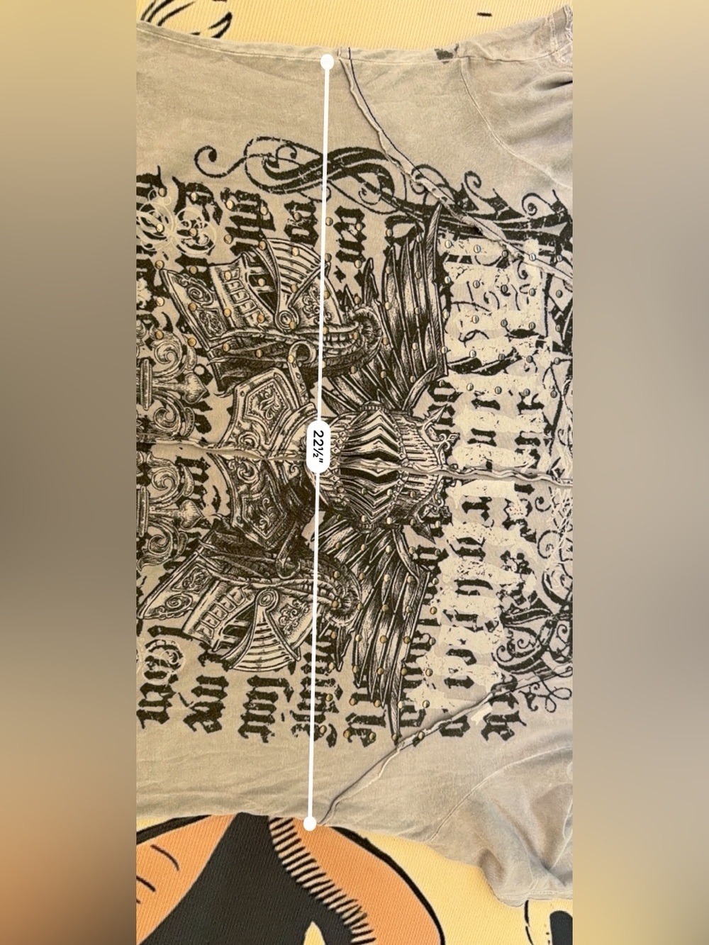 Affliction Men's Riveted Grey Graphic Short Sleeve Tee Size XL - Picture 9 of 12